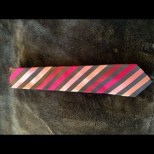 Express Pink and Black Striped Tie